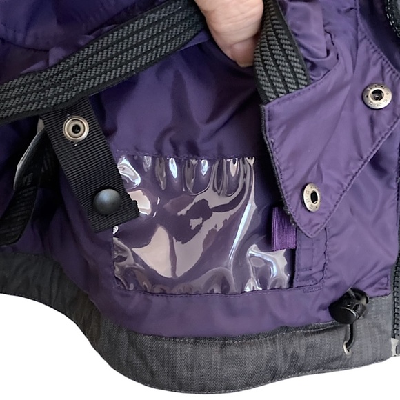 BURTON DryRide Da Nang Hooded Performance Ski Snowboard Jacket Charcoal Gray - Picture 10 of 12